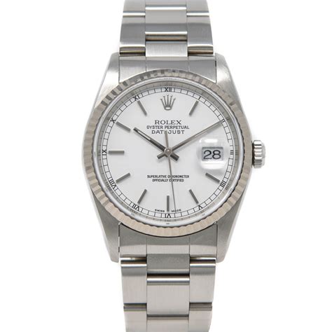 white face rolex datejust.